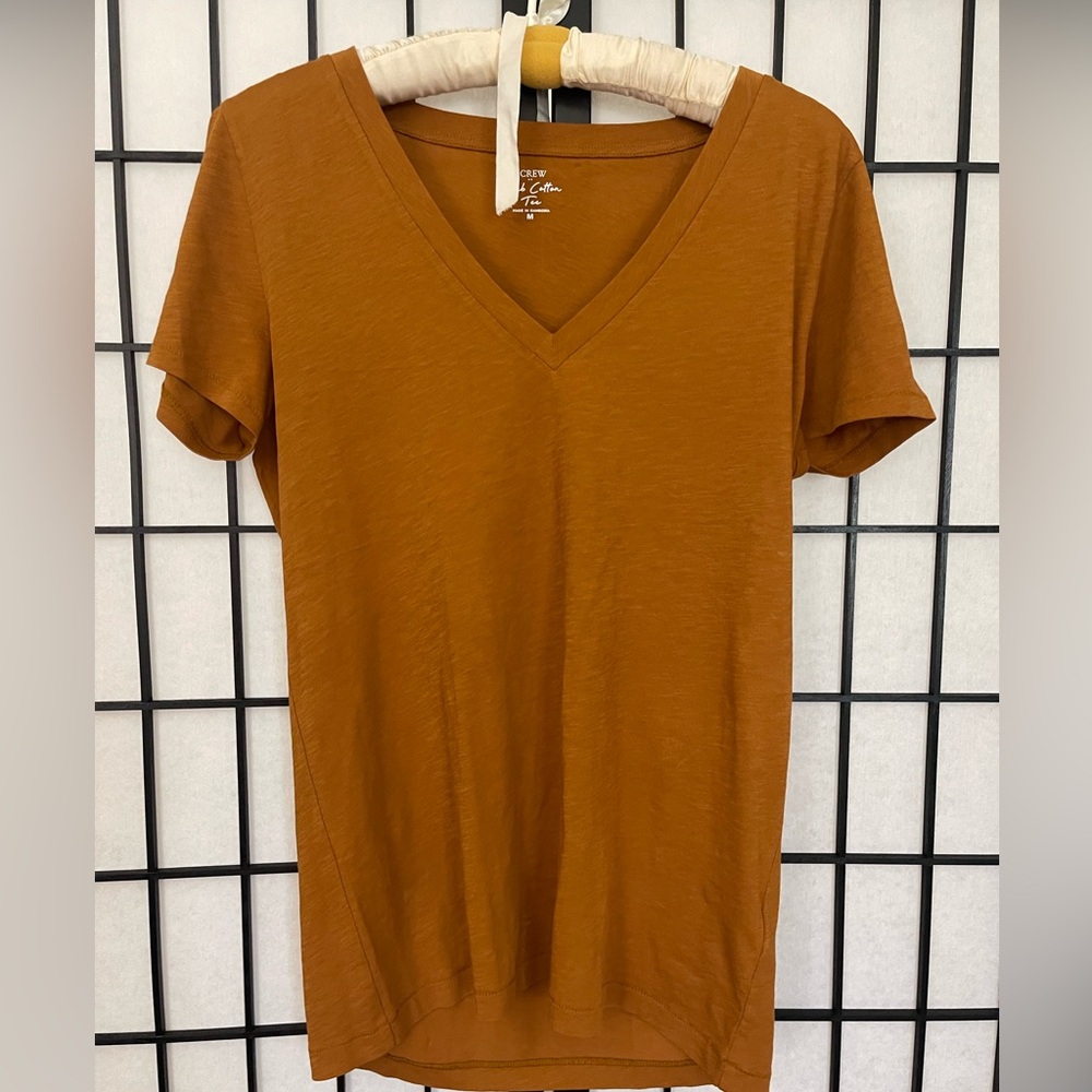 J. Crew Fitted Short Sleeve Tee Burnt Orange